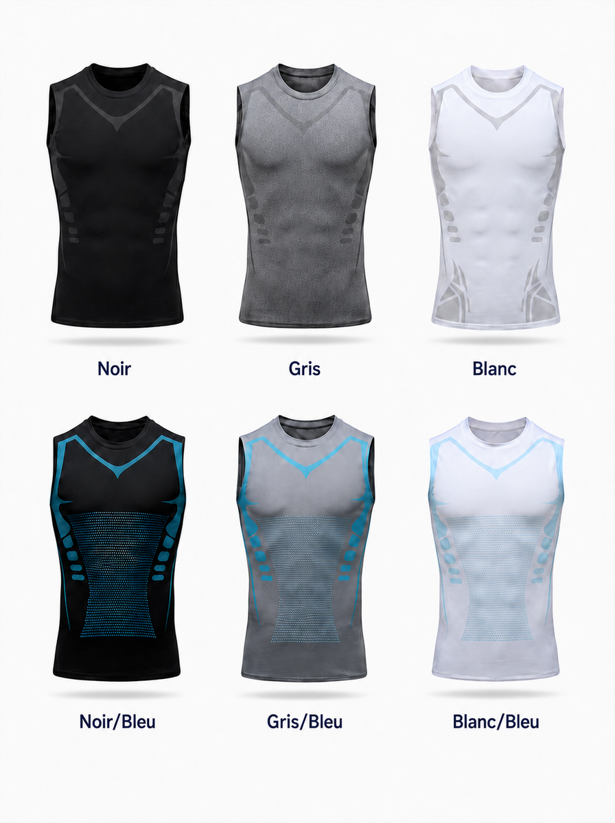 Débardeur sculptant homme Belyform, les six coloris disponibles