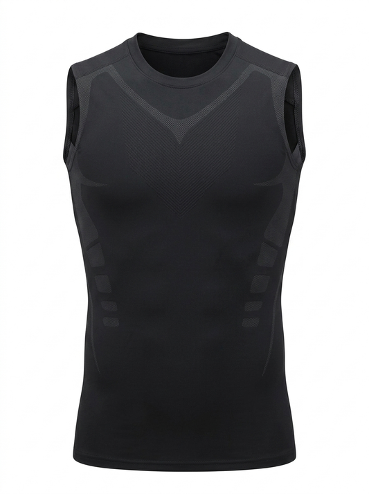 Débardeur sculptant homme Belyform, coloris noir